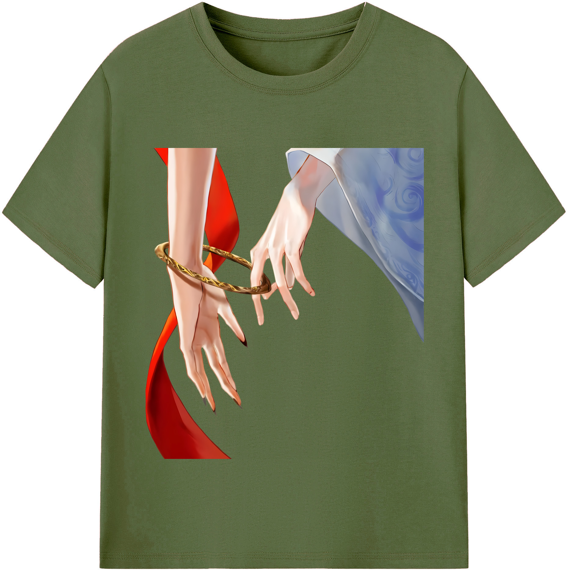 （画像用） Ne Zha 2 ナタ 魔童の大暴れ 綿100％半袖Tシャツ（フロントプリント）